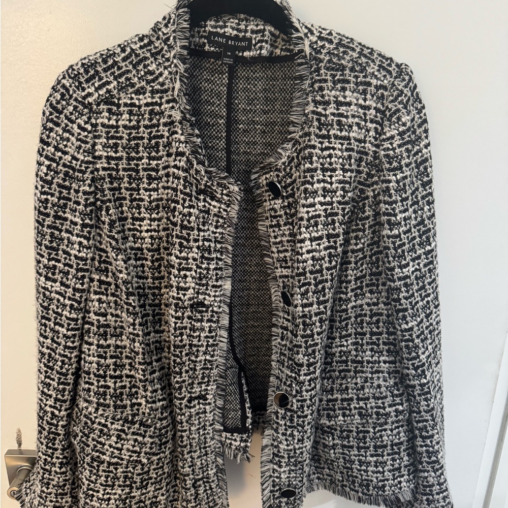 Lane Bryant Black and White Women's Jacket